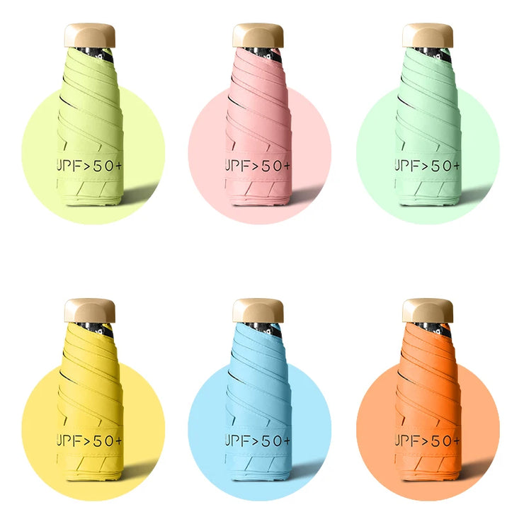 Outdoor Mini Sun Umbrella UV Protection Ultralight Folding Five-fold