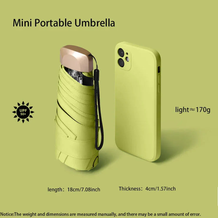 Outdoor Mini Sun Umbrella UV Protection Ultralight Folding Five-fold