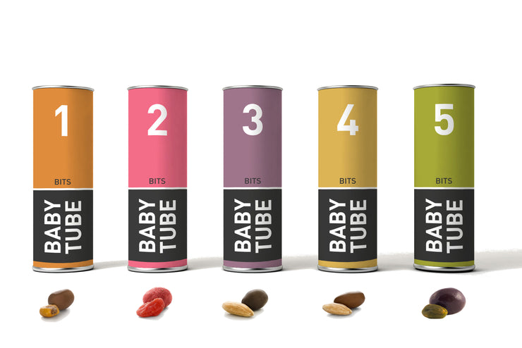 Toasted almond dipped in creamy milk chocolate (Baby Tube Nº4)